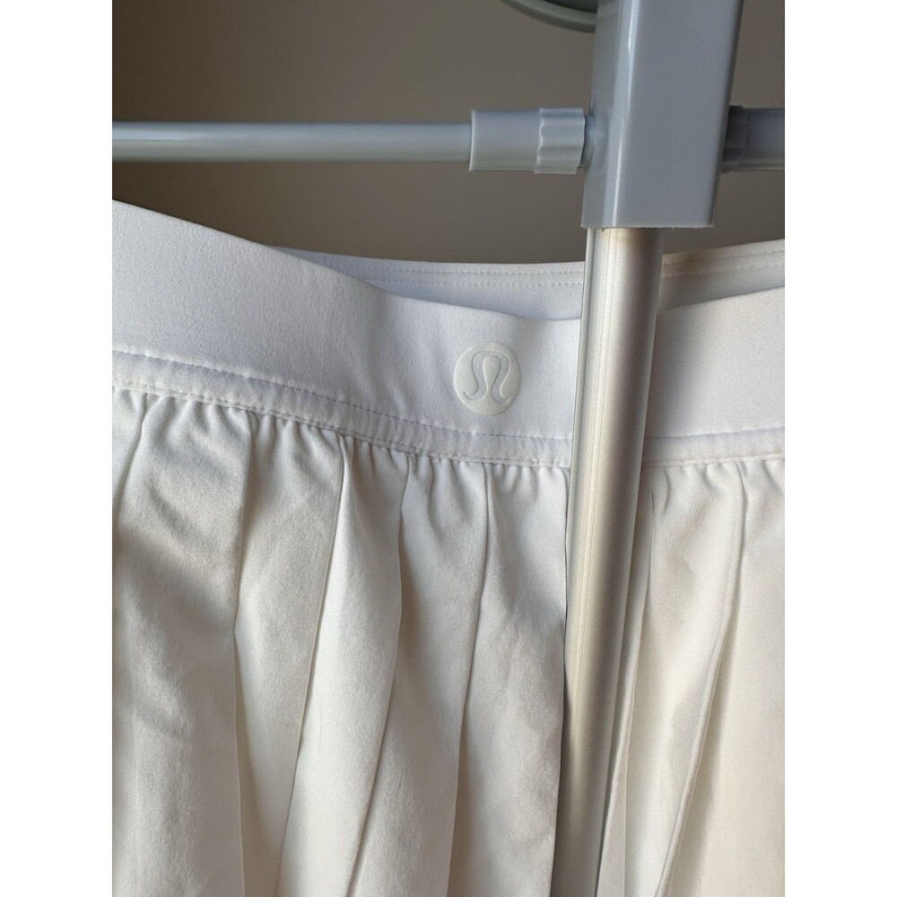 Lululemon High-Rise Pleated Tennis Skirt White Size 6 Skort Athletic Pickleball - Picture 5 of 6